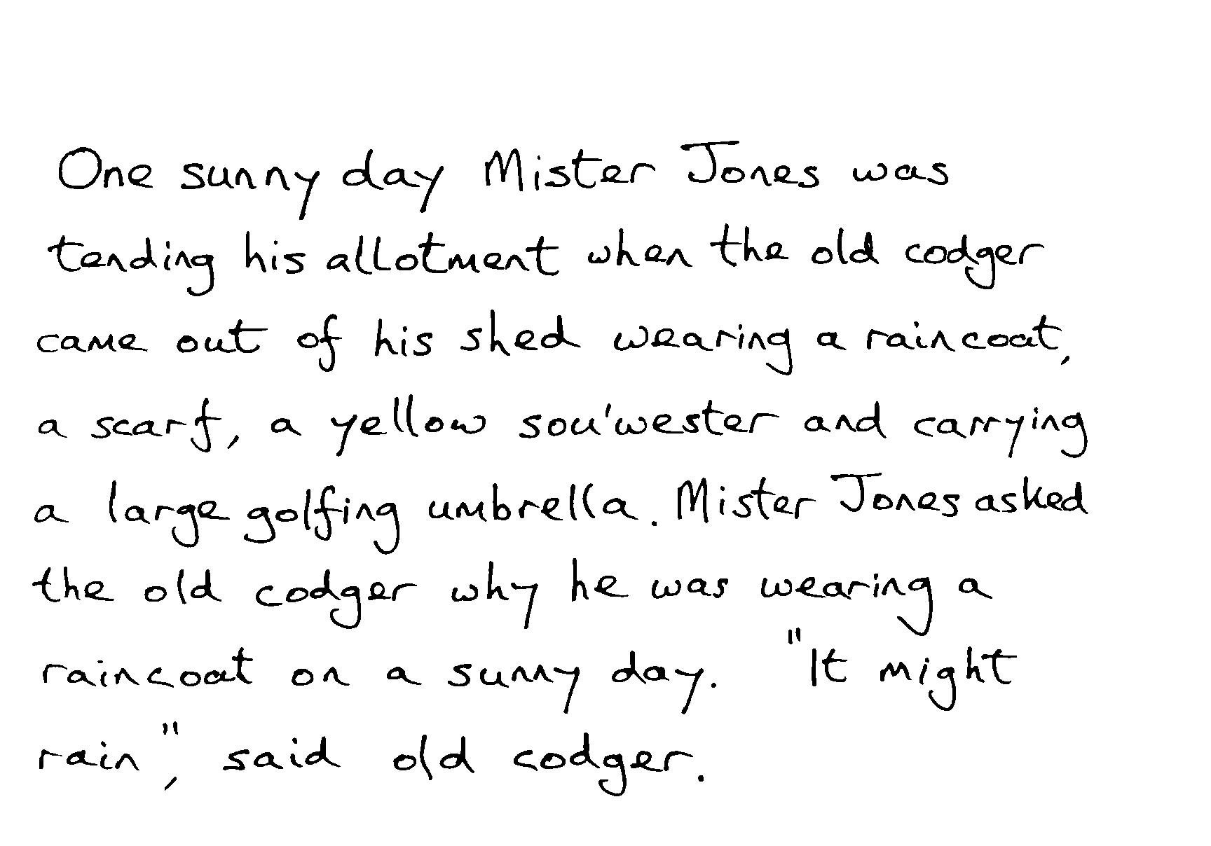 The old codger steps out 5