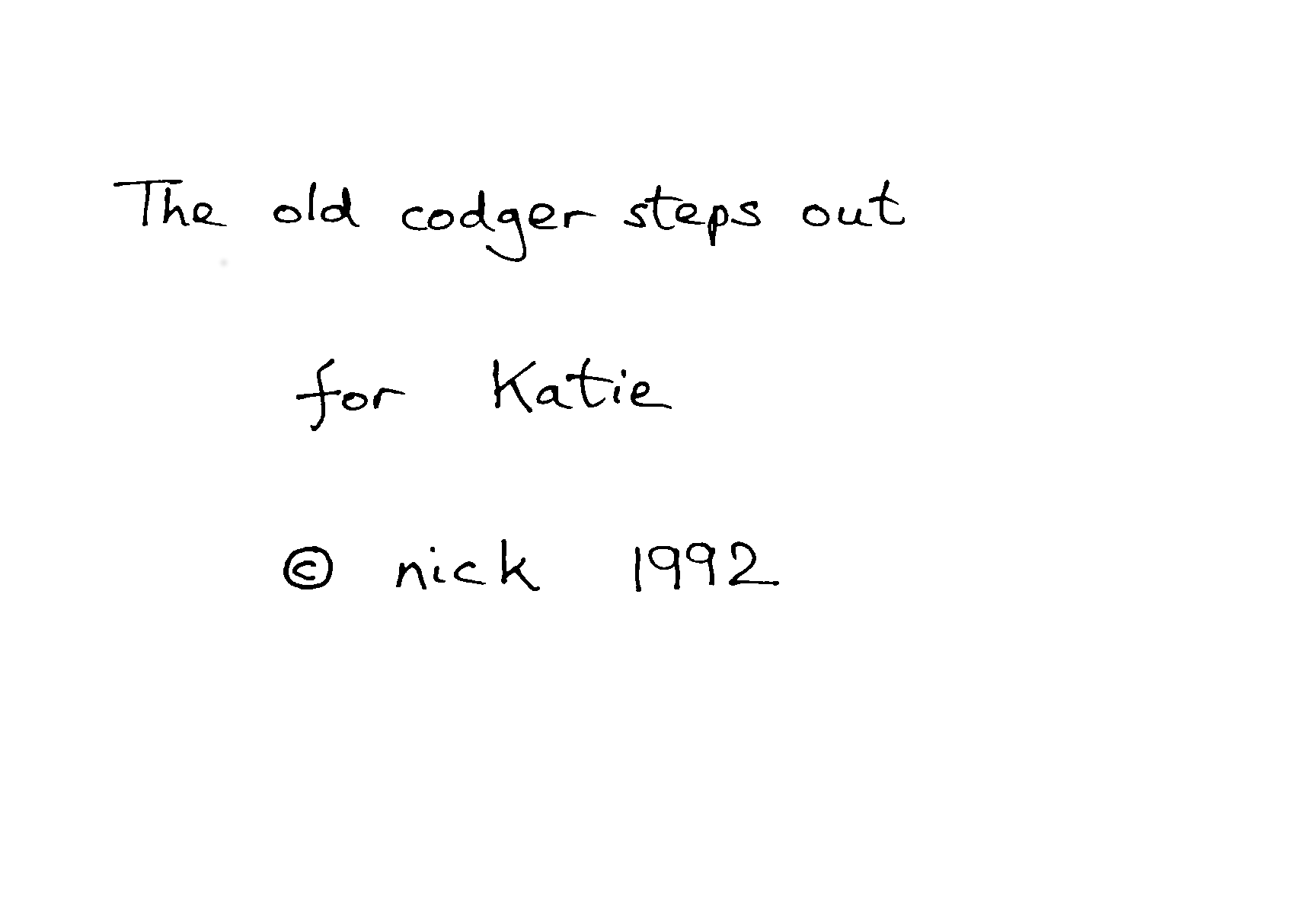 The old codger steps out 8