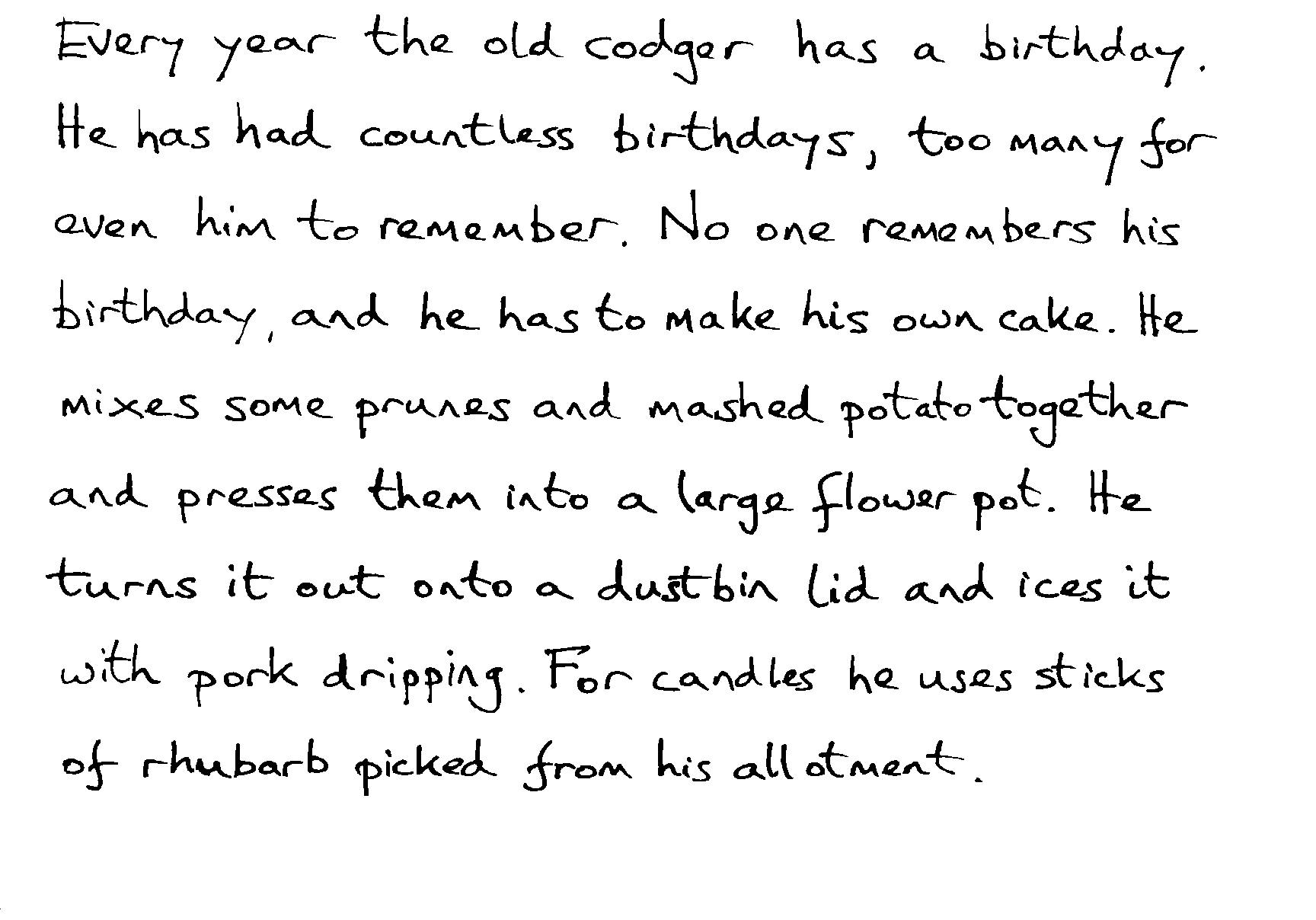 The old codger has a birthday 3