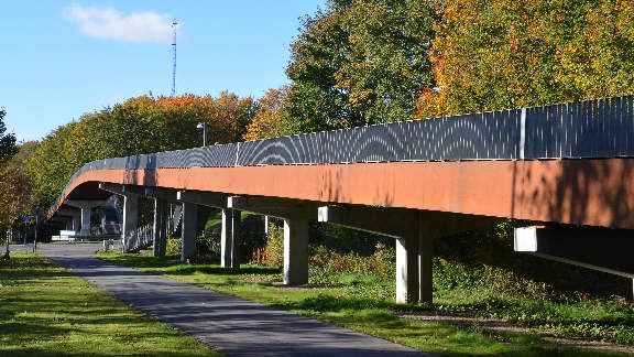 Vestvolden cycle tour - New bridge over Jyllingevej