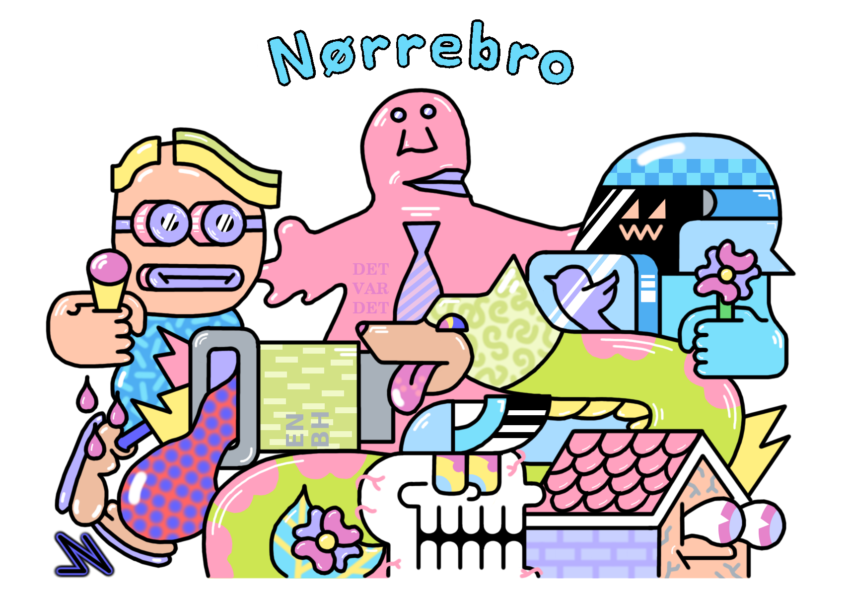 Motif for the Nørrebro and Østerbro cycle tour Copenhagen