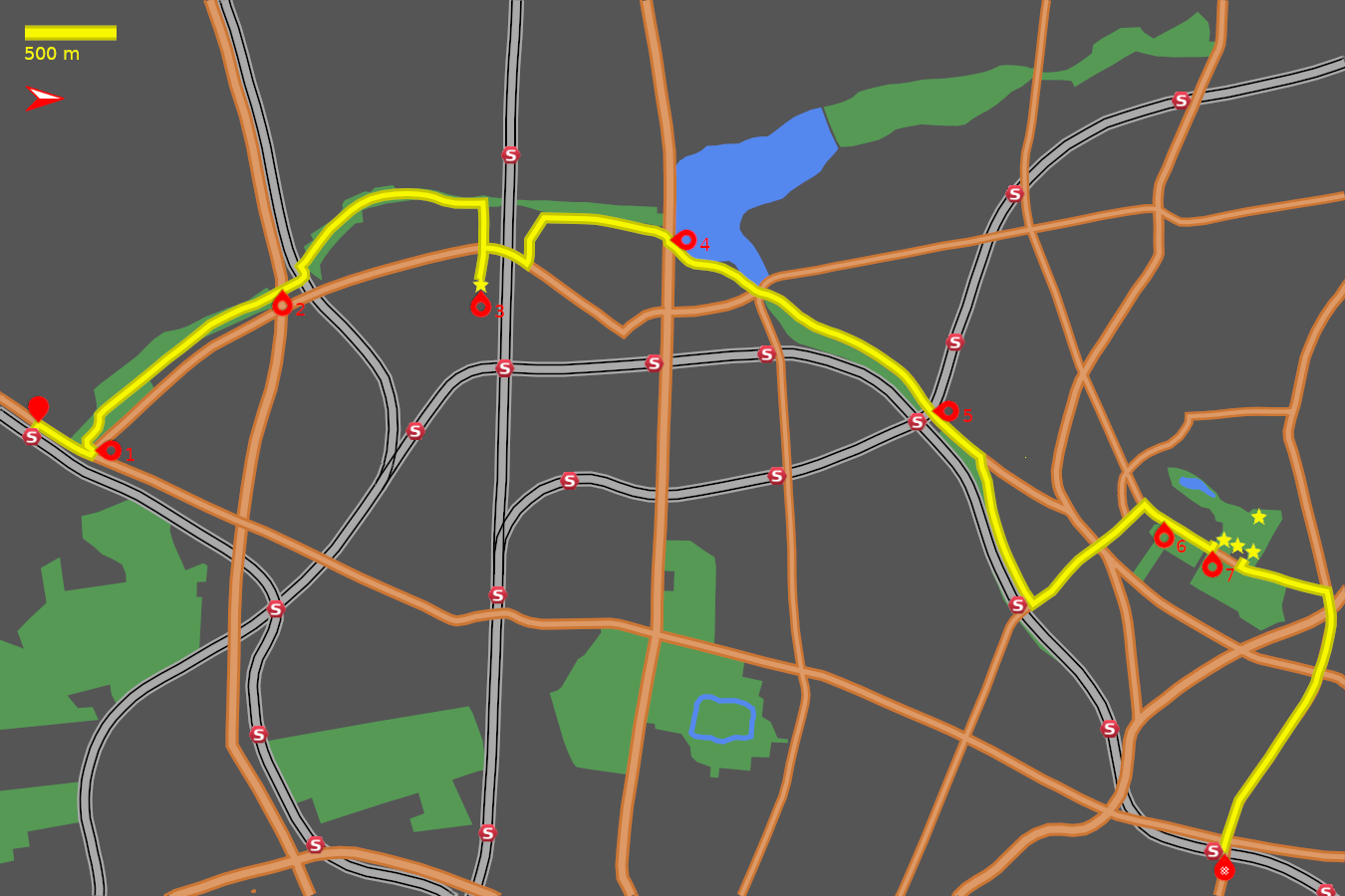 Map for the Bellahøj cycle tour Copenhagen